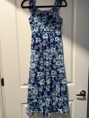 Speechless Kids Navy and Light Blue Floral Swim Shorts